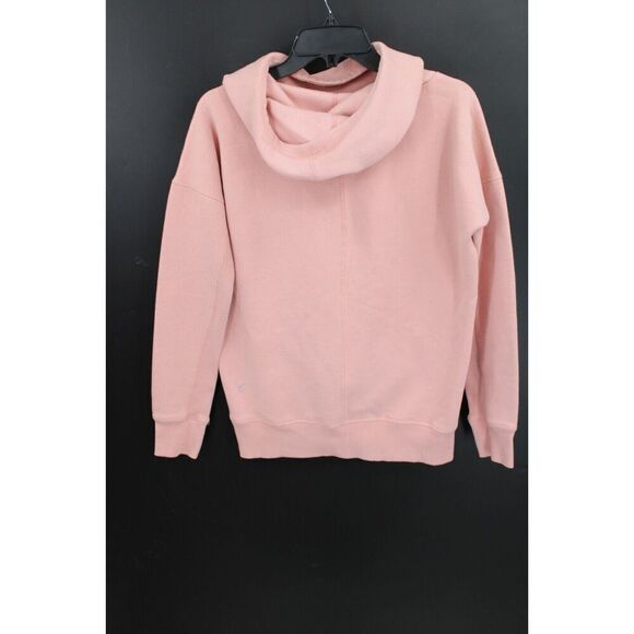 Zyia Sweatshirt Womens Medium Pink Oh So Soft Cowl Funnel Neck Hoodie Pockets - Picture 5 of 8